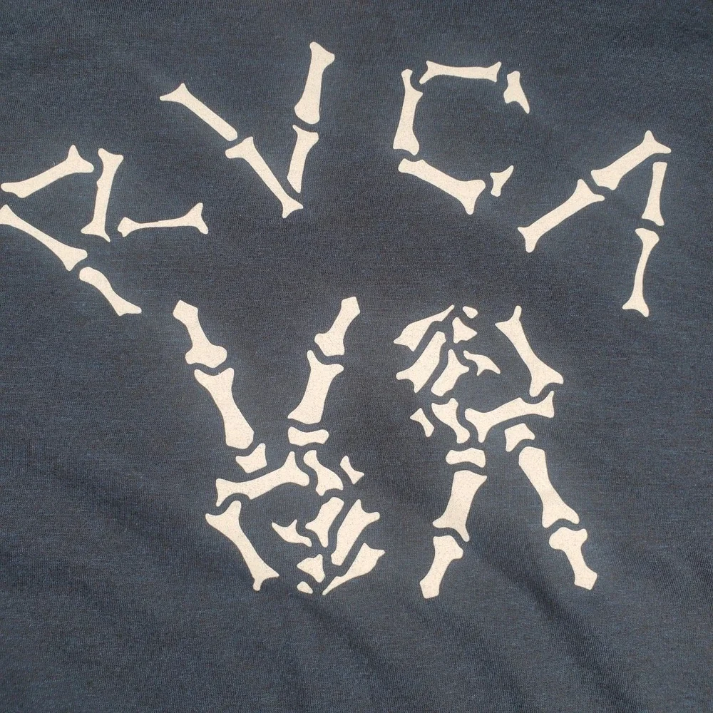 NWT RVCA Peace‎ Bones Knuckles Men's Small Short Sleeve T-Shirt Grey MSRP: $30